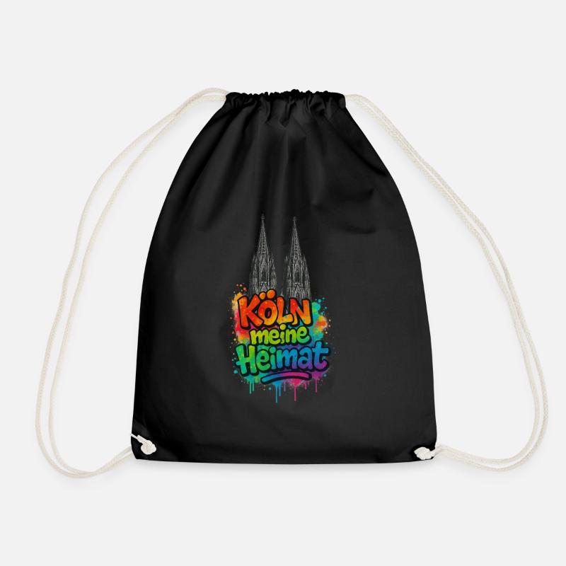 Cologne my home - Drawstring Bag - black