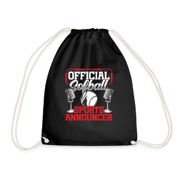 Funny Sports Announcer - Drawstring Bag - black - Front