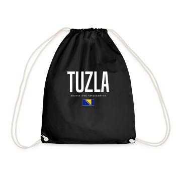 Tuzla Bosnien und Herzegowina - Turnbeutel - Schwarz - Vorne