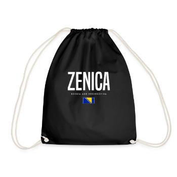Zenica Bosnien und Herzegowina - Turnbeutel - Schwarz - Vorne