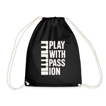 Classical Pianist Piano Life Music Recital - Drawstring Bag - black - Front