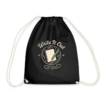Tenue d’un journal Esthétique Planificateur créatif Écriture de vie - Sac de sport léger - noir - Devant