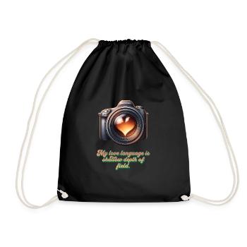 Declaration of love in blur - Drawstring Bag - black - Front