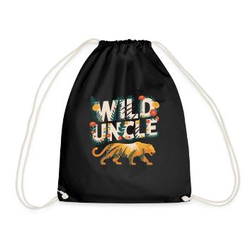 Wilder Onkel im Dschungel-Style - Turnbeutel - Schwarz - Vorne