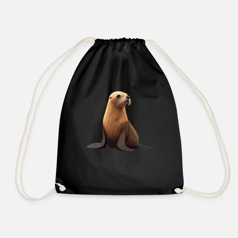 Seelöwen Seelöwe - Turnbeutel - Schwarz