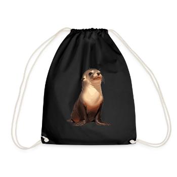 Sea Lions Sea Lion - Drawstring Bag - black - Front
