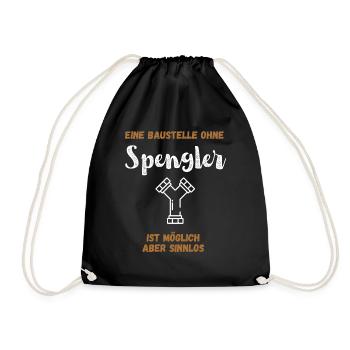 Spengler Bauspengler Karrosseriespengler - Turnbeutel - Schwarz - Vorne