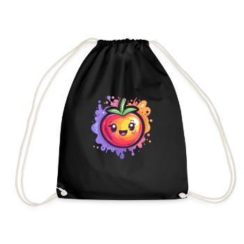 Tomate avec éclaboussure - Sac de sport léger - noir - Devant