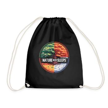 Four Seasons Nature Shirt - Drawstring Bag - black - Front