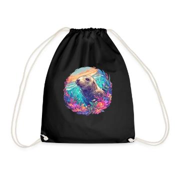 Sea Lions Sea Lion - Drawstring Bag - black - Front