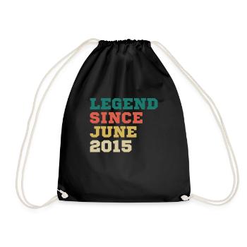 Légende depuis juin 2015 Cadeau d’anniversaire - Sac de sport léger - noir - Devant