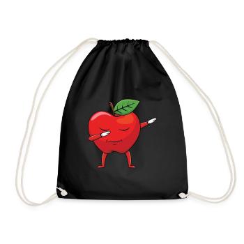 Dabbing Apple Picking Apple Butter Picker Apple - Drawstring Bag - black - Front