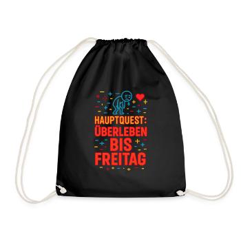 Quête principale : Survivre jusqu’à vendredi - Sac de sport léger - noir - Devant