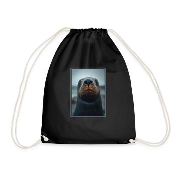 Sea Lions Sea Lion - Drawstring Bag - black - Front