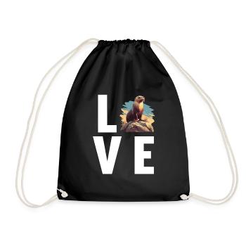 Sea Lions Sea Lion - Drawstring Bag - black - Front
