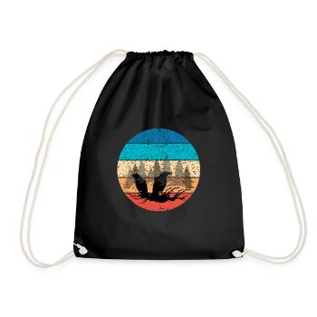 Ravens - Drawstring Bag - black - Front