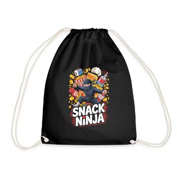 Snack Ninja T-Shirt - Turnbeutel - Schwarz - Vorne