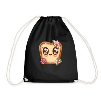 Toast joyeux aux fleurs - Sac de sport léger - noir - Devant