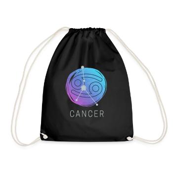Cancer Zodiac Horoscope Zodiac Sign - Drawstring Bag - black - Front