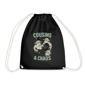 Drôle de mouton noir cousin famille excentrique - Sac de sport léger - noir - Devant