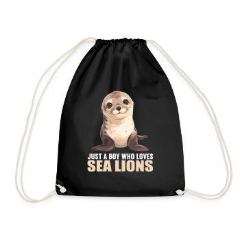 Lions de mer Lion de mer - Sac de sport léger - noir - Devant
