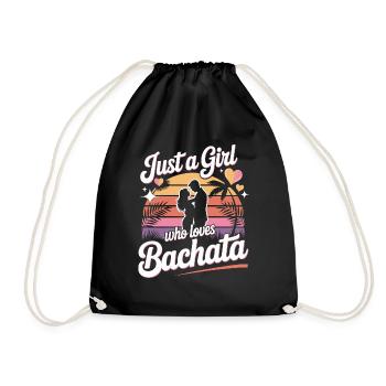 Just a girl who loves Bachata - Drawstring Bag - black - Front