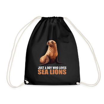 Lions de mer Lion de mer - Sac de sport léger - noir - Devant