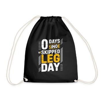 Powerlifting Bodybuilder 0 jours depuis Jambe sautée - Sac de sport léger - noir - Devant