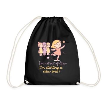 Ballet Love Real Girl Real Ballet - Drawstring Bag - black - Front