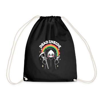Dead inside - Faucheuse arc-en-ciel Halloween - Sac de sport léger - noir - Devant