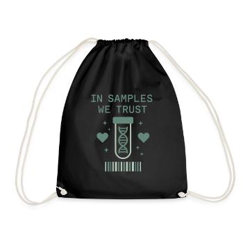 Clinical Lab Tech Diagnostic Science Data Nerd - Drawstring Bag - black - Front