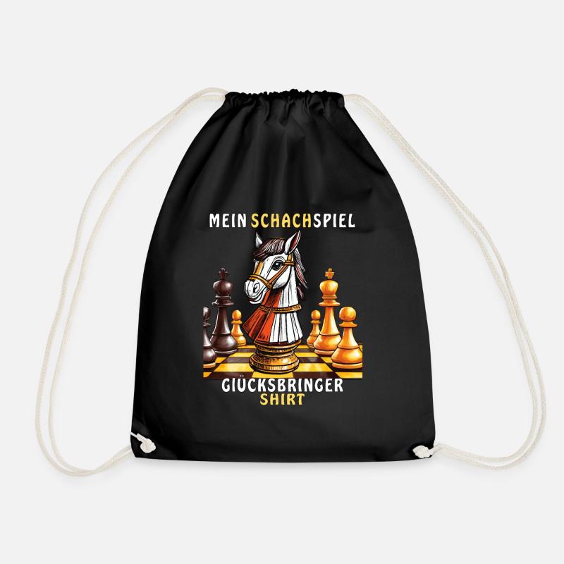SCHACHSPIEL GLÜCKSBRINGER SHIRT - Turnbeutel - Schwarz
