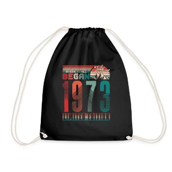 Anniversaire 1973 Vintage Juillet Cadeau Rétro - Sac de sport léger - noir - Devant