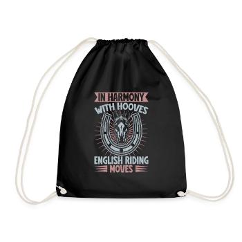Hobby Horse Rider HOves - Moves English Riding - Turnbeutel - Schwarz - Vorne
