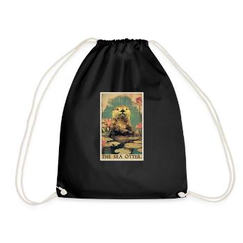Loutre de mer - Sac de sport léger - noir - Devant