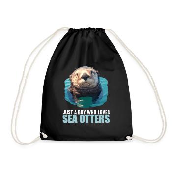 Loutre de mer - Sac de sport léger - noir - Devant