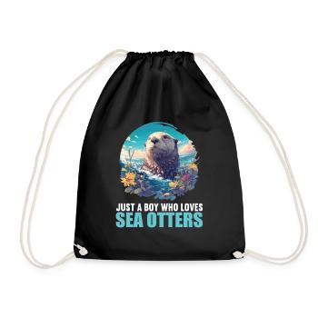 Loutre de mer - Sac de sport léger - noir - Devant