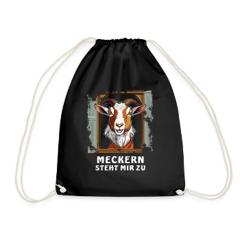 GOAT WINDOW COMPLAINING IS MY RIGHT - Drawstring Bag - black - Front