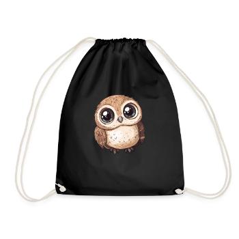 Mignon Grand Hibou - Sac de sport léger - noir - Devant