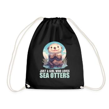 Loutre de mer - Sac de sport léger - noir - Devant