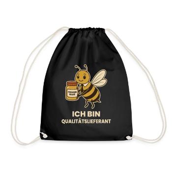 Bee Beekeeper I am a quality supplier - Drawstring Bag - black - Front