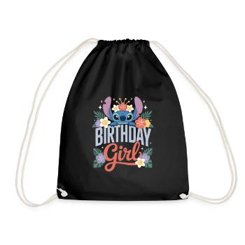 Birthday Girl Axolotl - Drawstring Bag - black - Front