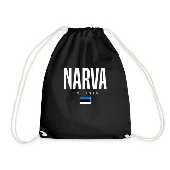Narva Estland - Turnbeutel - Schwarz - Vorne