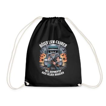Truck drivers: Because dispatchers also need heroes - Drawstring Bag - black - Front