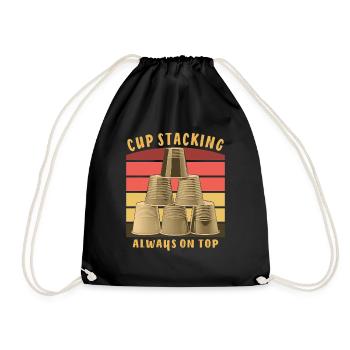 CUP STACKING ALWAYS ON TOP - Turnbeutel - Schwarz - Vorne