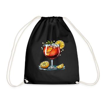 DRINK MIX RED - Drawstring Bag - black - Front