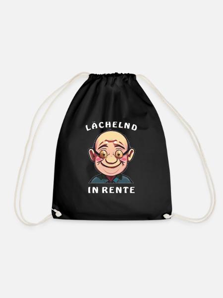 RENTNER LÄCHELND IN RENTE - Turnbeutel - Schwarz
