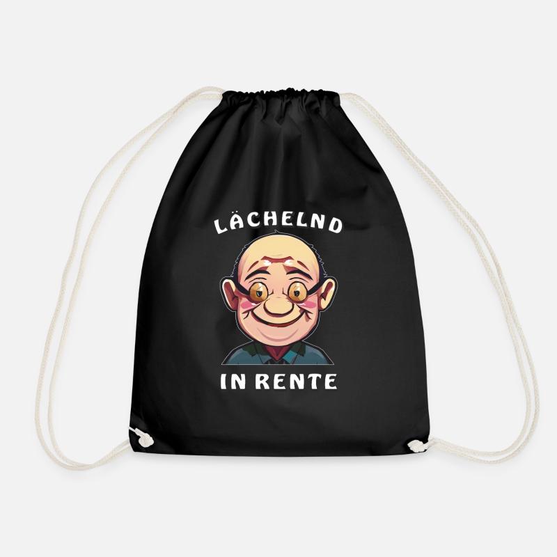 RENTNER LÄCHELND IN RENTE - Turnbeutel - Schwarz