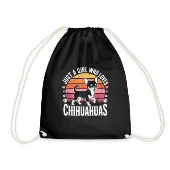 Just a girl who loves Chihouahuas - Turnbeutel - Schwarz - Vorne