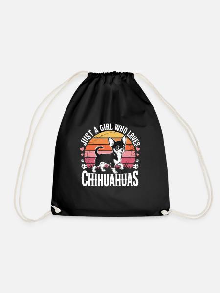 Just a girl who loves Chihouahuas - Turnbeutel - Schwarz